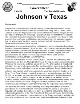 Facts and Case Summary: Texas v. Johnson