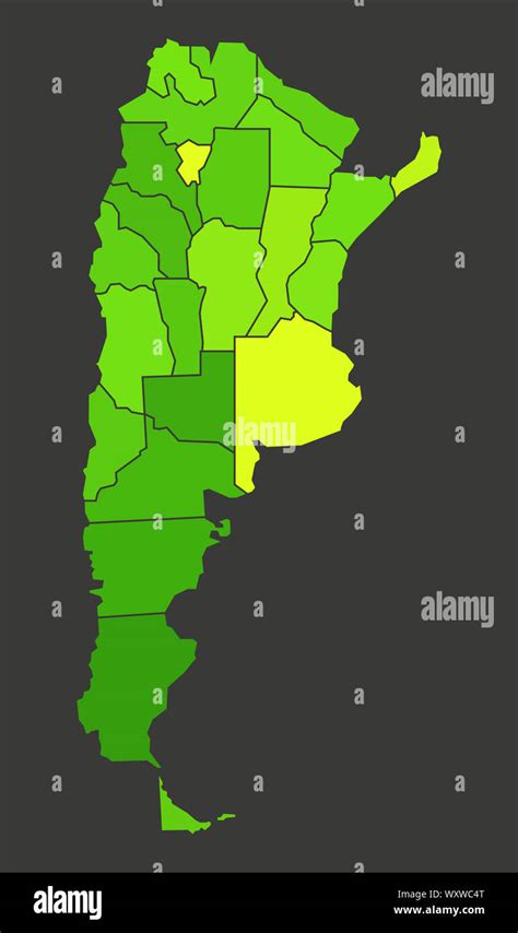 Argentina population heat map as color density illustration Stock Photo ...