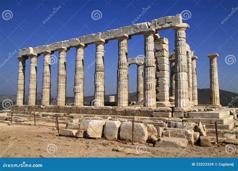 Cape Sounion Poseidon Temple Stock Image - Image of worship, building ...