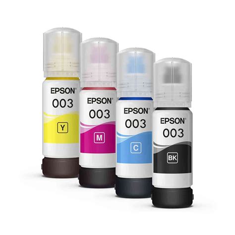 Buy Epson 003 Ink 65ml Black, cyan, magenta, yellow for (L3110, L3150) Multi Color Ink Bottle ...