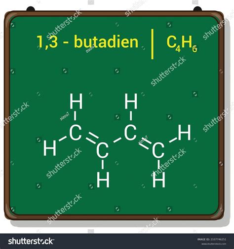 chemical structure of 1,3 - butadiene (C4H6) - Royalty Free Stock ...