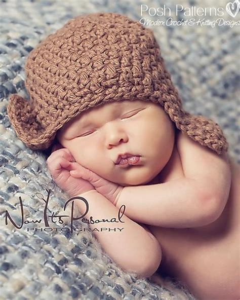 Textured Baby Earflap Hat Crochet Pattern 181 Crochet pattern by Posh Patterns