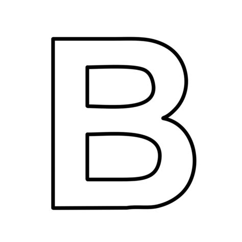 Letters and numbers - Letter B block capitals