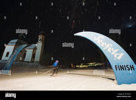 cross country skiing Seefeld ski resort the Tyrol Austria Stock Photo - Alamy