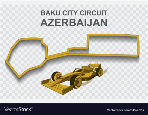 Azerbaijan grand prix race track for formula 1 Vector Image