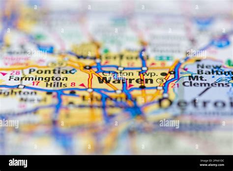 Warren michigan map hi-res stock photography and images - Alamy