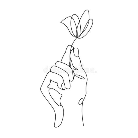 Hand Holding Flower Coloring Pages