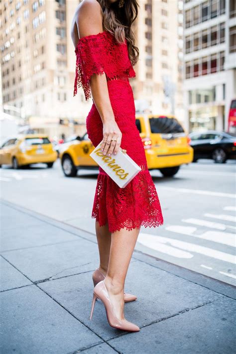 Red Lace Dress | What to Wear to a Fall Wedding | Personalized ...