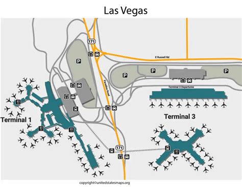 Las Vegas Airport Map | Harry Reid Airport Map