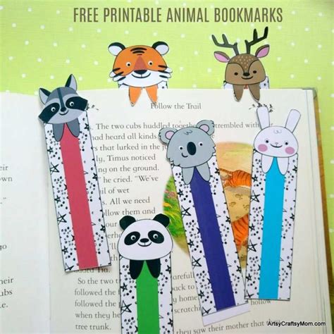 Back to School Printable Animal Bookmarks