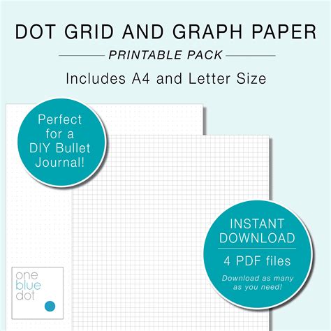 PRINTABLE Dot Grid Paper Graph Paper A4 and Letter Size 5mm - Etsy
