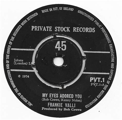 Frankie Valli – My Eyes Adored You (1974, Vinyl) - Discogs