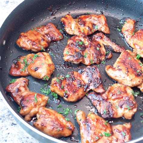 Maple Soy Glazed Chicken Thighs Recipe | Kitchenbowl