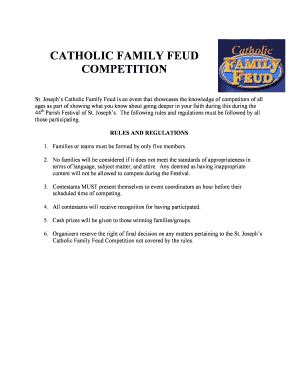 Family Feud Rules Pdf - Fill Online, Printable, Fillable, Blank | pdfFiller