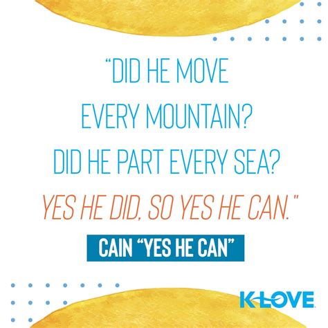 Yes He Can Cain Lyrics - CANZI