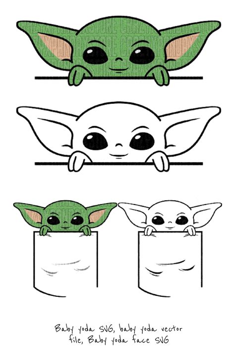 Baby yoda silhouette svg – Artofit