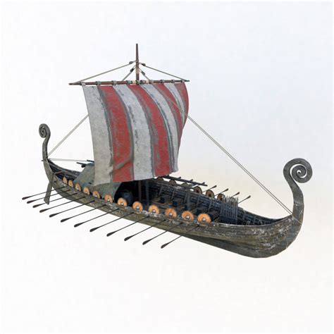 Viking Ship Drakkar - 3D Model by Nicu_Tepes