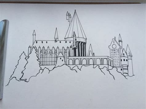 Harry Potter Hogwarts Castle Sketch | Harry potter hogwarts castle ...