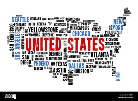 USA word map - city names text vector Stock Vector Image & Art - Alamy