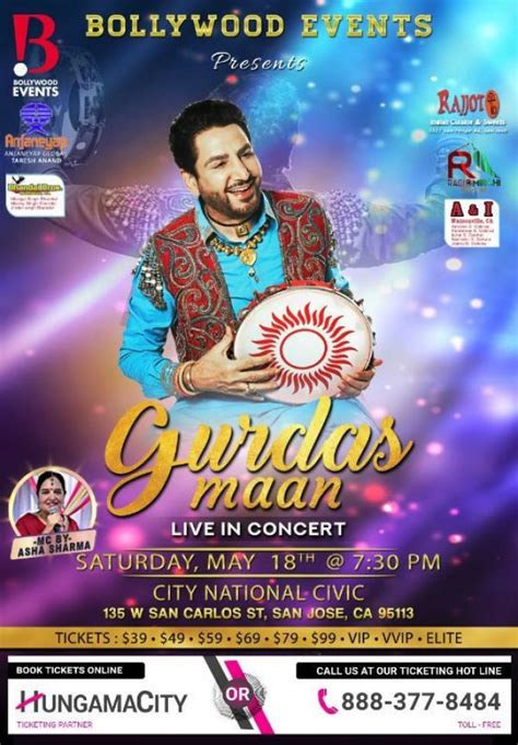 Gurdas Maan Live in Concert 2019 - Bay Area Concerts/Music in San Jose on May 18, 2019|Yollay