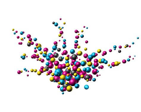 Cmyk Color Particles Explosion Chemistry, Color, Sphere, Molecular PNG Transparent Image and ...