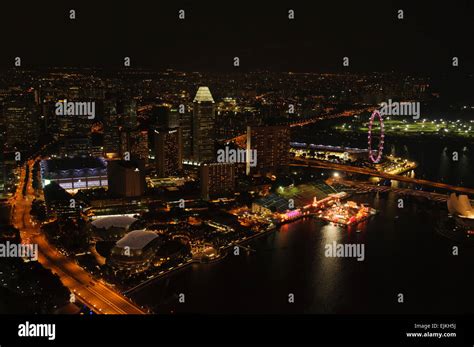 Singapore Marina Bay at night Stock Photo - Alamy