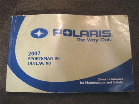 Buy 2007 POLARIS OUTLAW 90 / Sportsman 90 OWNERS MANUAL in New York, US, for US $8.95