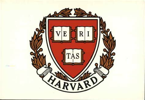 Harvard University Seal Cambridge, MA Postcard