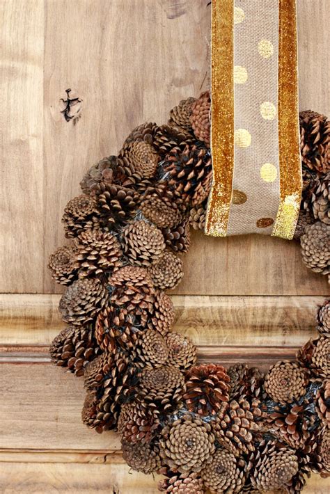 Larissa Another Day: Pine Cone Wreath with Gold Sash