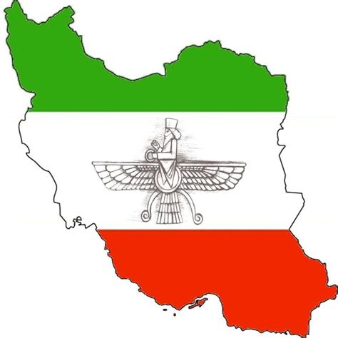 map of iran with traditional flag