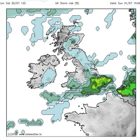 UK storm forecast: Met Office warns 'tropical' 29C air to spark Atlantic lightning IN DAYS ...