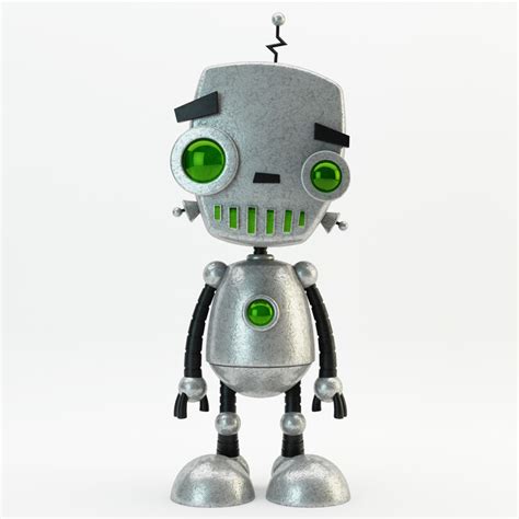 cartoon robot 3d model