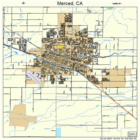 Merced California Street Map 0646898