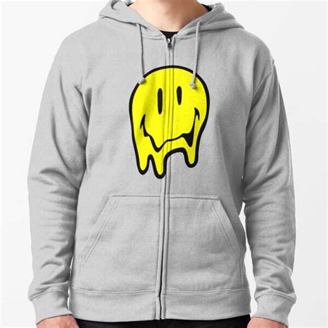 "MELTING SMILEY" Zipped Hoodie by Coldwash | Redbubble