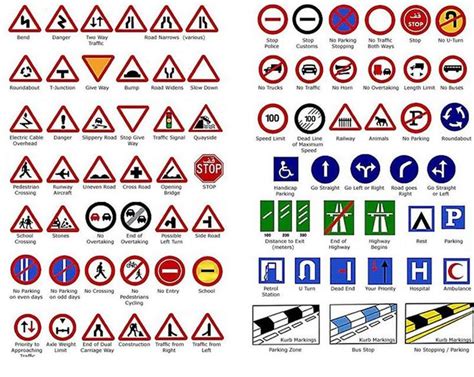 Learning English with pictures - English basics Our Road sign gallery | Traffic signs, British ...