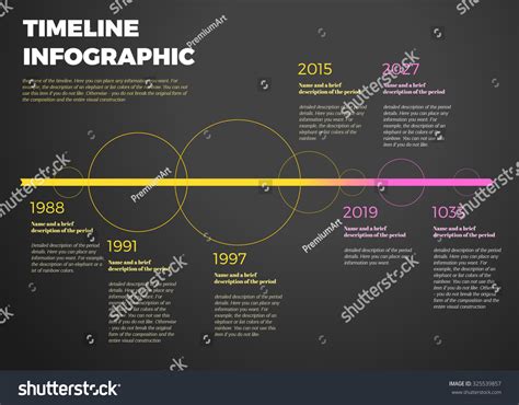 Dark Timeline Infographic: vector de stock (libre de regalías) 325539857 | Shutterstock