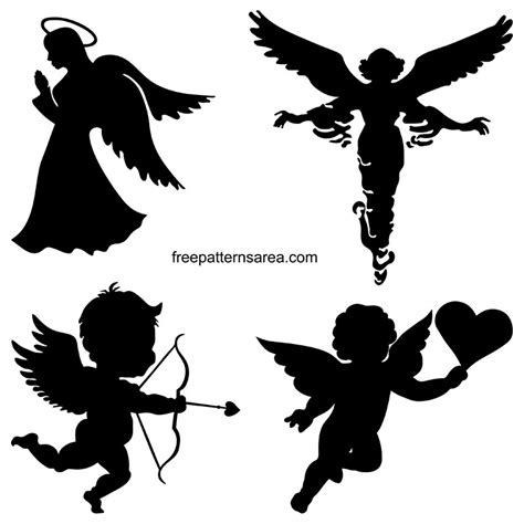 Angel Silhouette Free Downloadable Vector Images