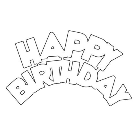 Printable Happy Birthday Stencil