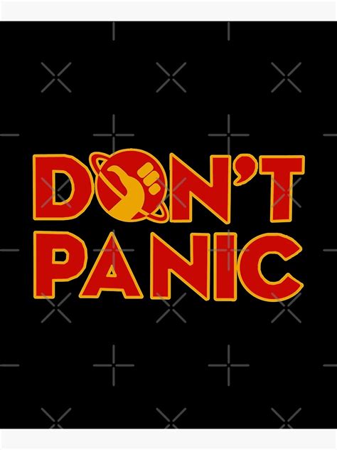 "Don't panic The Hitchhiker's Guide to the Galaxy" Mounted Print by yinon-h | Redbubble