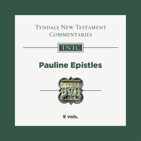 Pauline Epistles, 9 vols. (Tyndale New Testament Commentary | TNTC ...