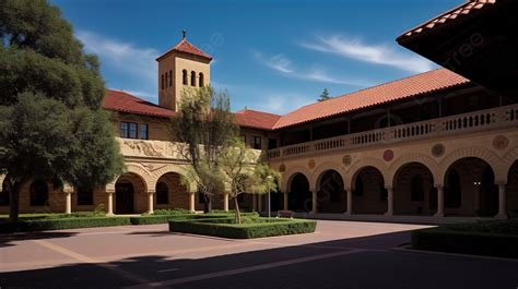 Fondo El Patio De La Universidad De Stanford Fondo, Foto De La Universidad De Stanford Imagen de ...