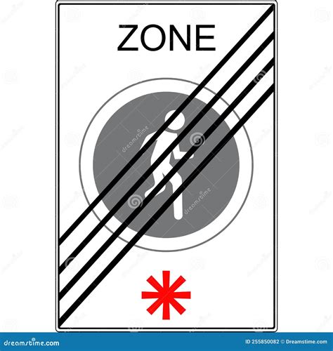 The End of the Pedestrian Zone. Vector Image. Stock Vector ...