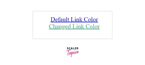 How to change the html link color? - Scaler Topics