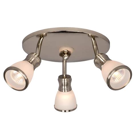 Hampton Bay 3-Light Flushmount Ceiling Track Light in Brushed Nickel | The Home Depot Canada