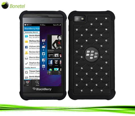 Hybrid Studded Cases for Blackberry Z10 Black - China Diamond Case and Case for Blackberry price