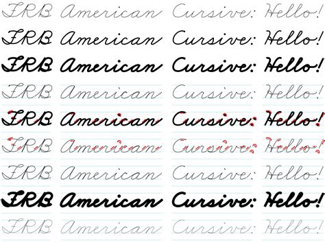 GitHub - ctrlcctrlv/FRBAmericanCursive: An educational cursive font family. Supports color ...