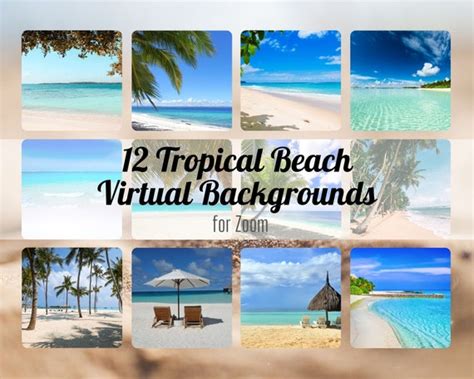 12 Beautiful Tropical Beach Resort Zoom Backgrounds Instant - Etsy