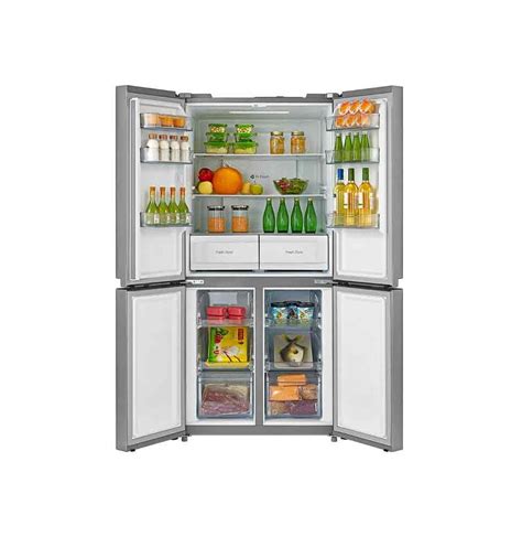 Midea HQ-627WEN Side By Side Refrigerator with Water Dispenser, 4 doors ...