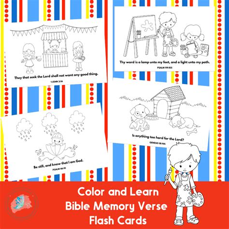 Children's Bible Memory Verse Flash Cards | Home Faith Family , LLC ...