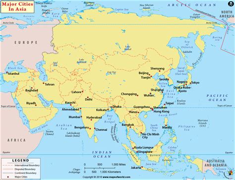 Asian Cities, Cities in Asia, Major Cities in Asia